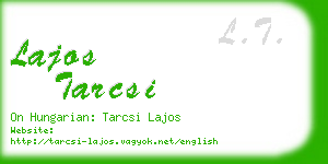 lajos tarcsi business card